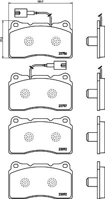 HELLA PAGID 8db355015681 -  Комплект тормозных колодок, дисковый тормоз
